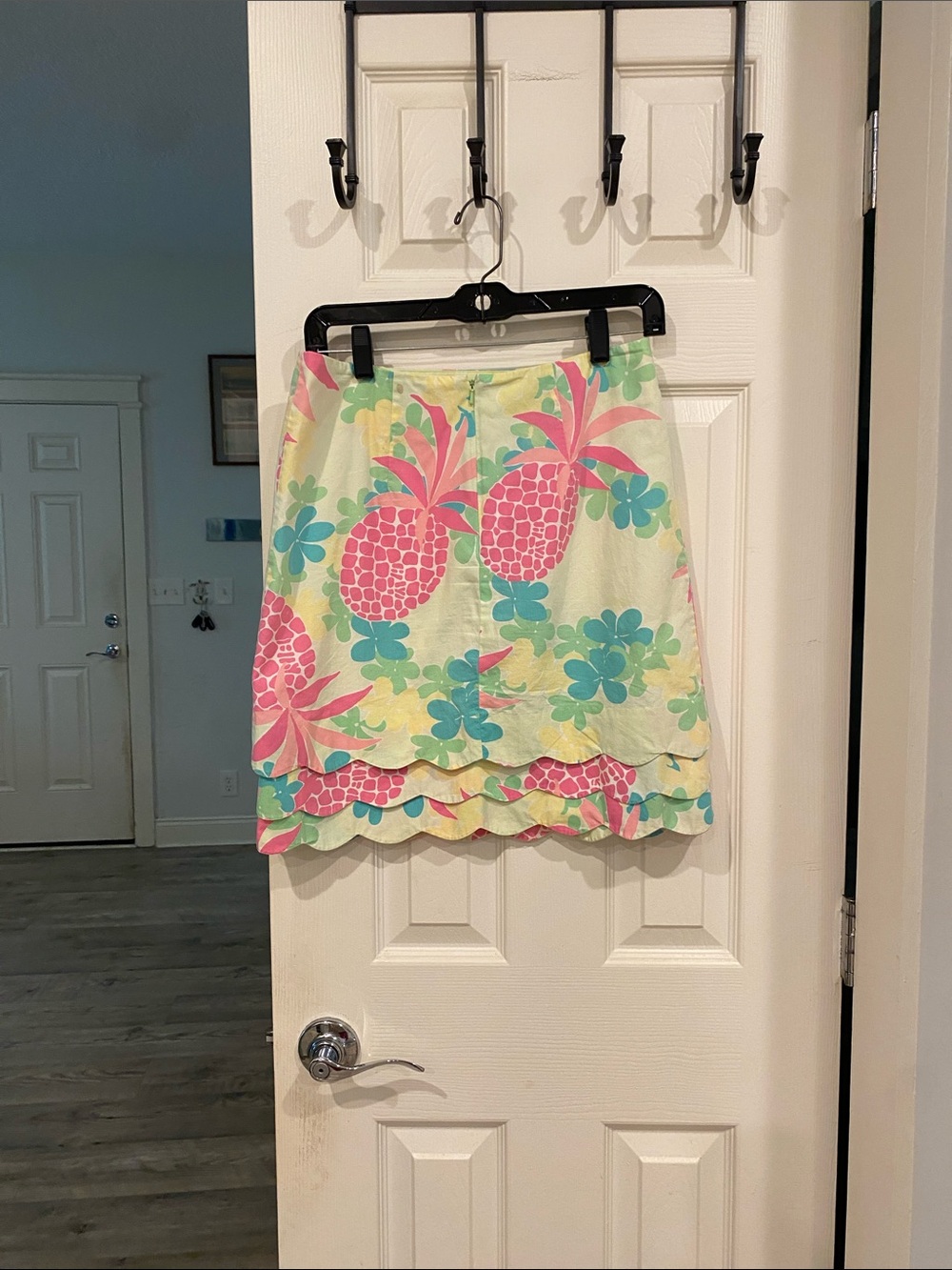 Lilly Pulitzer Pink Pineapple Scalloped Hem Mini Skirt - Picture 3 of 5